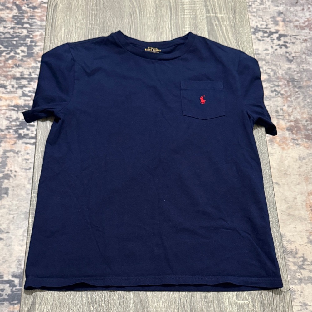 Ralph Lauren Dark Blue Tee with Red Emblem